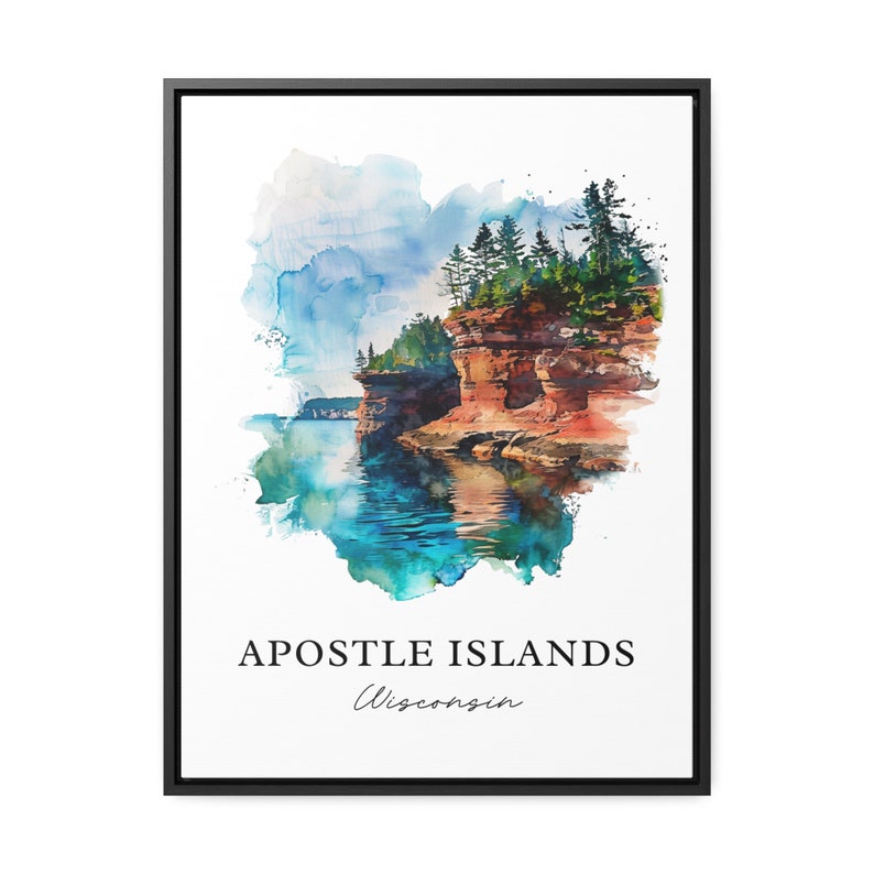 Apostle Islands Art, Apostle Islands WI Print, Wisconsin Watercolor, Apostle Islands Gift, Travel Poster, Housewarming Gift image 5
