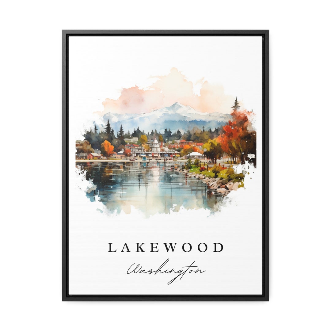 Lakewood Traditional Travel Art - Washington, Lakewood Poster Print ...