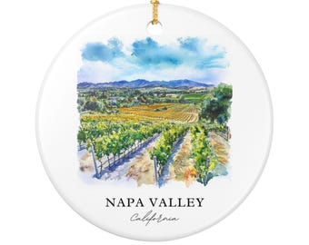Napa Valley Ornament: Unique Napa Valley Souvenir, Napa Valley Xmas Decor, and Authentic Napa Valley California Gift