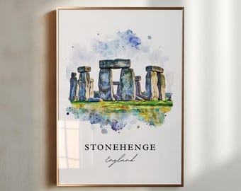 ストーンヘンジ アートプリント @ 11 x 17 - ストーンヘンジ - 古地図