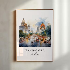 Bangalore India wall art - India, Bangalore poster, Bangalore Wedding gift, Bangalore Birthday present, Custom Text, Personalised Gift