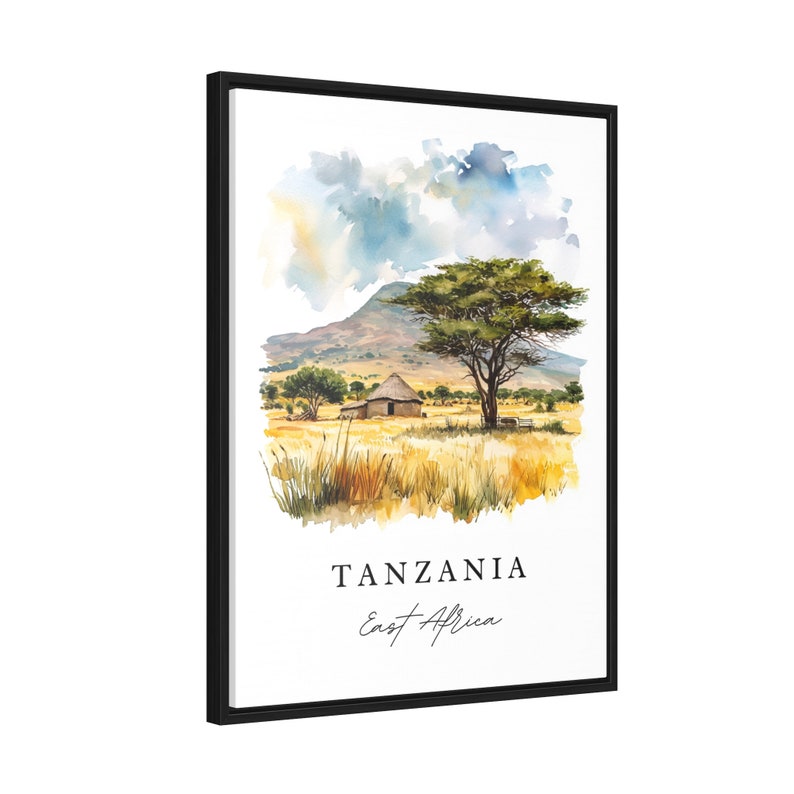 Tanzania wall art - East Africa, Tanzania print, Tanzania Wedding gift, Tanzania Birthday present, Custom Text, Perfect Gift image 7