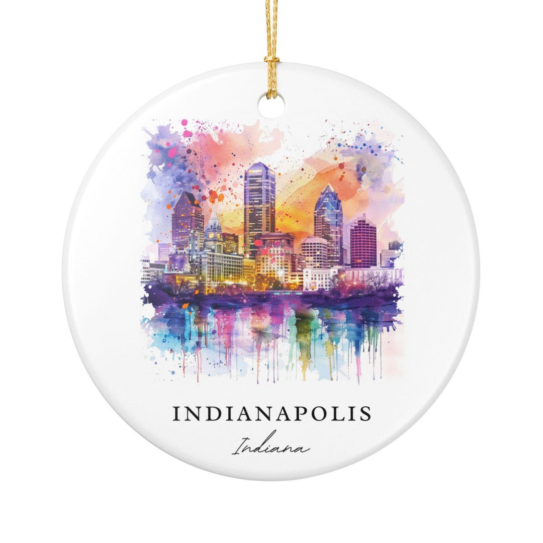 Indianapolis Ornament: Unique Indianapolis Souvenir, Indiana Xmas Decor ...