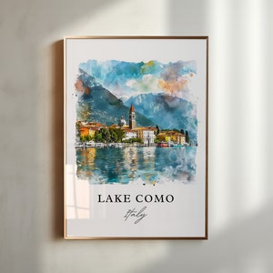 Lake Como Italy Wall Art, Italy Print, Lombardy Italy Watercolor, Lake Como Gift, Travel Poster, Housewarming Gift