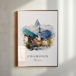 Chamonix France wall art - France, Chamonix poster, Chamonix Wedding gift, Birthday present, Custom Text, Personalized Gift