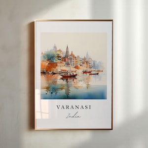 Varanasi India wall art - India, Varanasi poster, Varanasi Wedding gift, Varanasi Birthday present, Custom Text, Personalized Gift