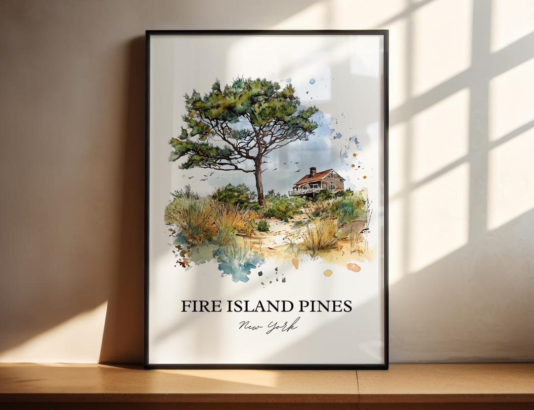 ファイヤーアイランド NY ウォールアート、ロングアイランド プリント