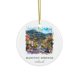 Decorazione di Manitou Springs: souvenir unico di Manitou Springs, decorazione natalizia del Colorado e autentico regalo di Manitou Springs CO