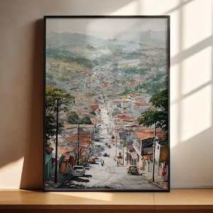 Ciudad del Este Watercolor Art Paraná River Travel Print Ciudad del Este Artwork Paraguay Decor Paraguay Wall Art