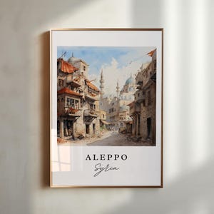 Aleppo Syria wall art - Syria, Aleppo poster, Aleppo Wedding gift, Aleppo Syria Birthday present, Custom Text, Personalized Gift