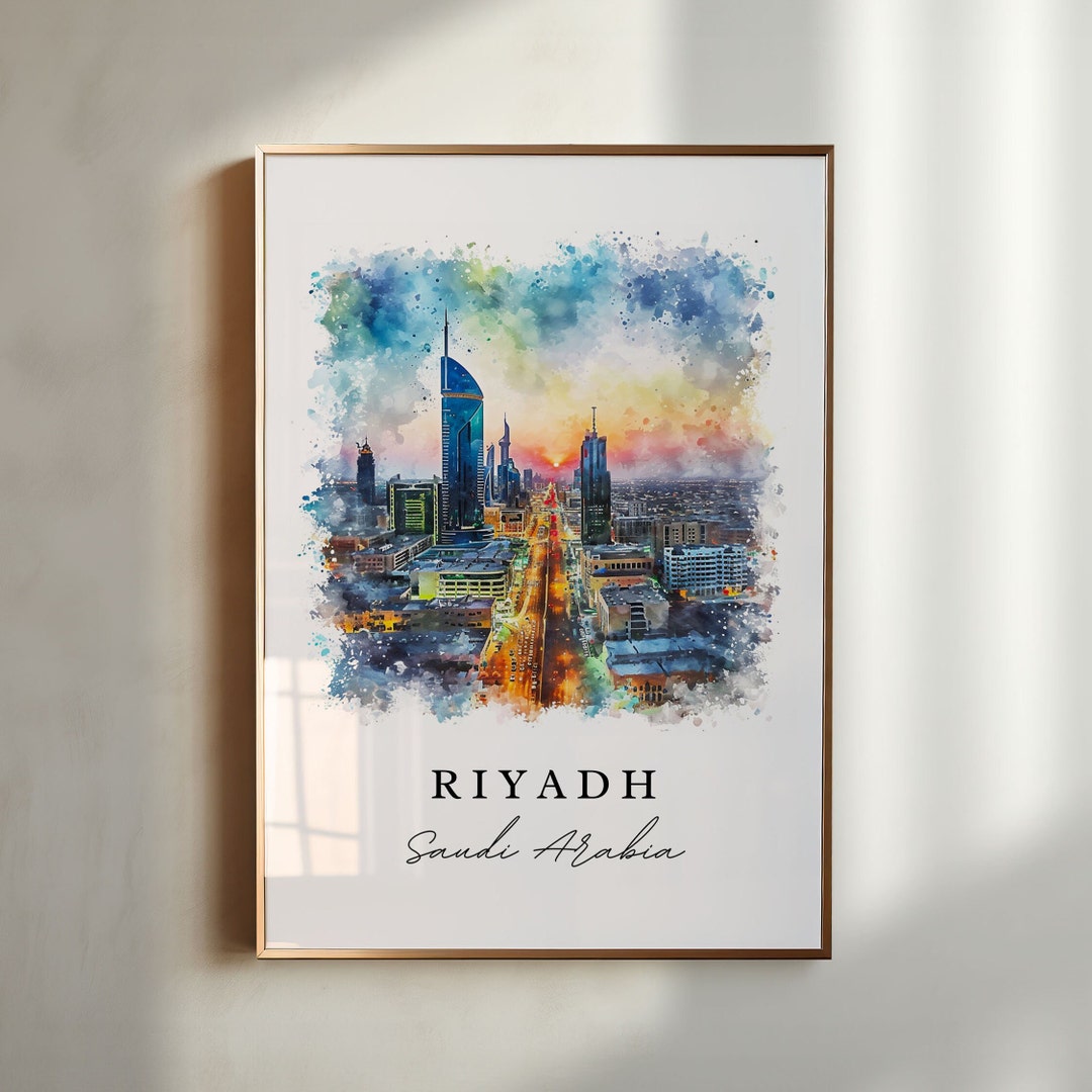 Riyadh Wall Art - Saudi Arabia, Riyadh Print, Riyadh Skyline Gift ...