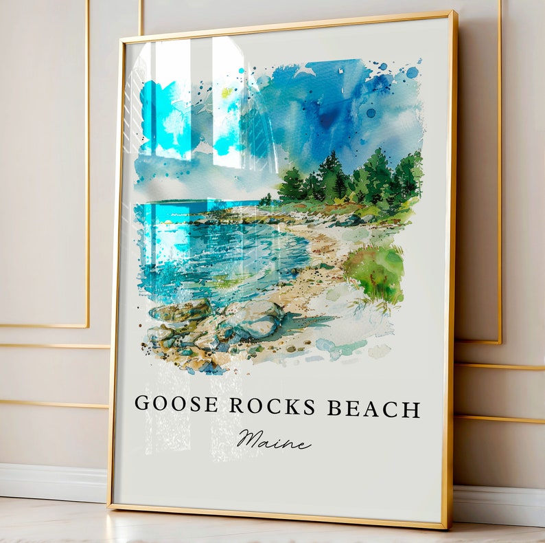 Goose Rocks Beach Art, Kennebunkport-print, Maine Wall Art, Kennebunkport-cadeau, reisprint, reisposter, reiscadeau, housewarmingcadeau afbeelding 4