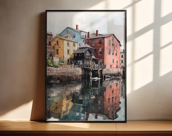Portland Maine Watercolor Art Portland ME Travel Print Maine Artwork Portland ME Decor Portland Wall Art