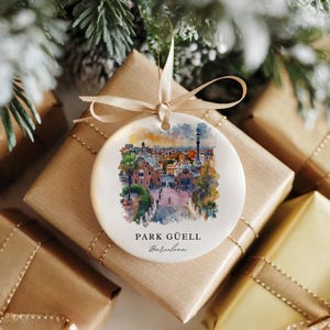 Barcelona Spain Ornament: Unique Barcelona Souvenir, Barcelona Xmas Decor, and Authentic Barcelona Skyline Gift