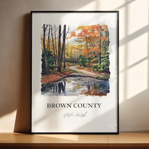 Brown County State Park Art, Nashville Indiana Print, Indiana Artwork, Brown County IN Gift, Travel Print, Travel Poster, Housewarming Gift