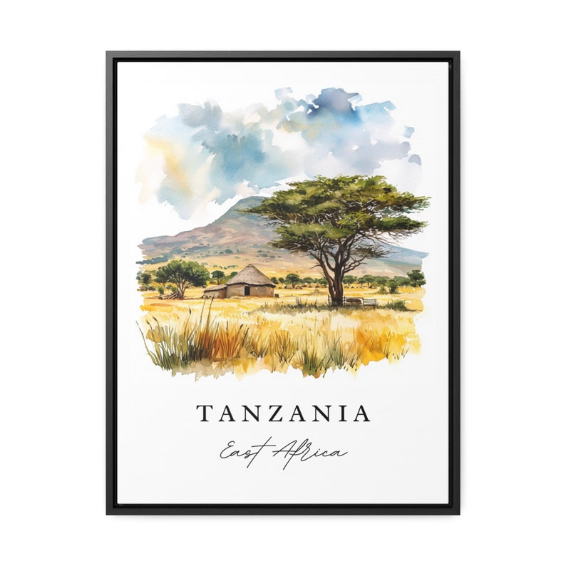 Tanzania wall art - East Africa, Tanzania print, Tanzania Wedding gift, Tanzania Birthday present, Custom Text, Perfect Gift image 6