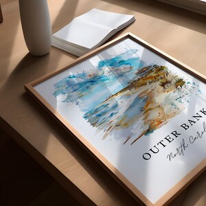Outer Banks PNG Kunst, Outer Banks Druck, North Carolina Wandkunst, Outer Banks Geschenk, Reiseplakat, Einweihungsgeschenk Bild 3