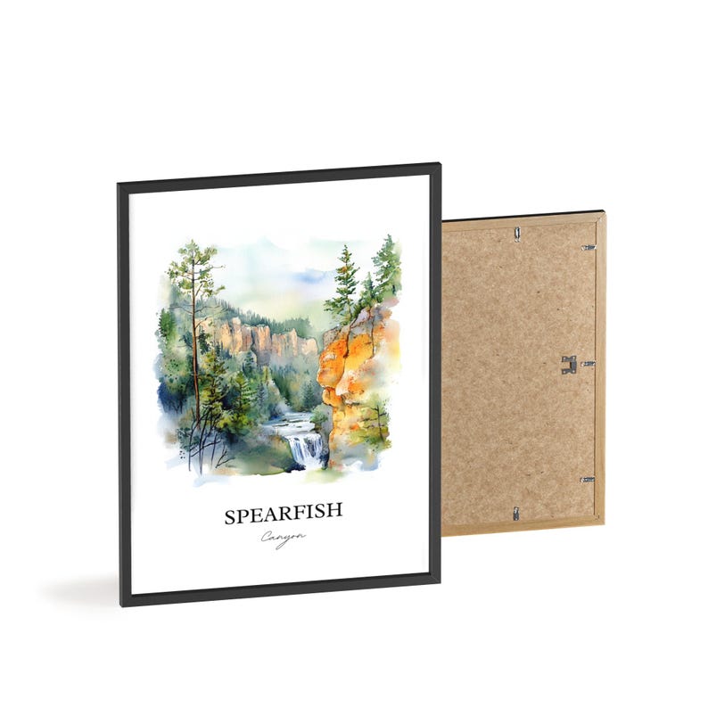 Spearfish Canyon Art, Lawrence County Print, South Dakota Artwork, Spearfish Canyon Gift, Travel Print, Travel Poster, Housewarming Gift image 8