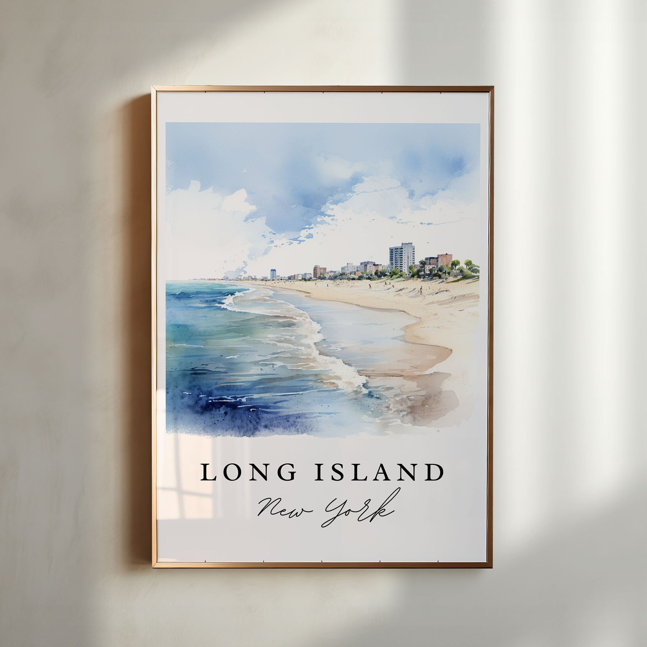 Long Island NY wall art - New York, Long Island poster print, Wedding gift, Birthday present, Custom Text, Perfect Gift