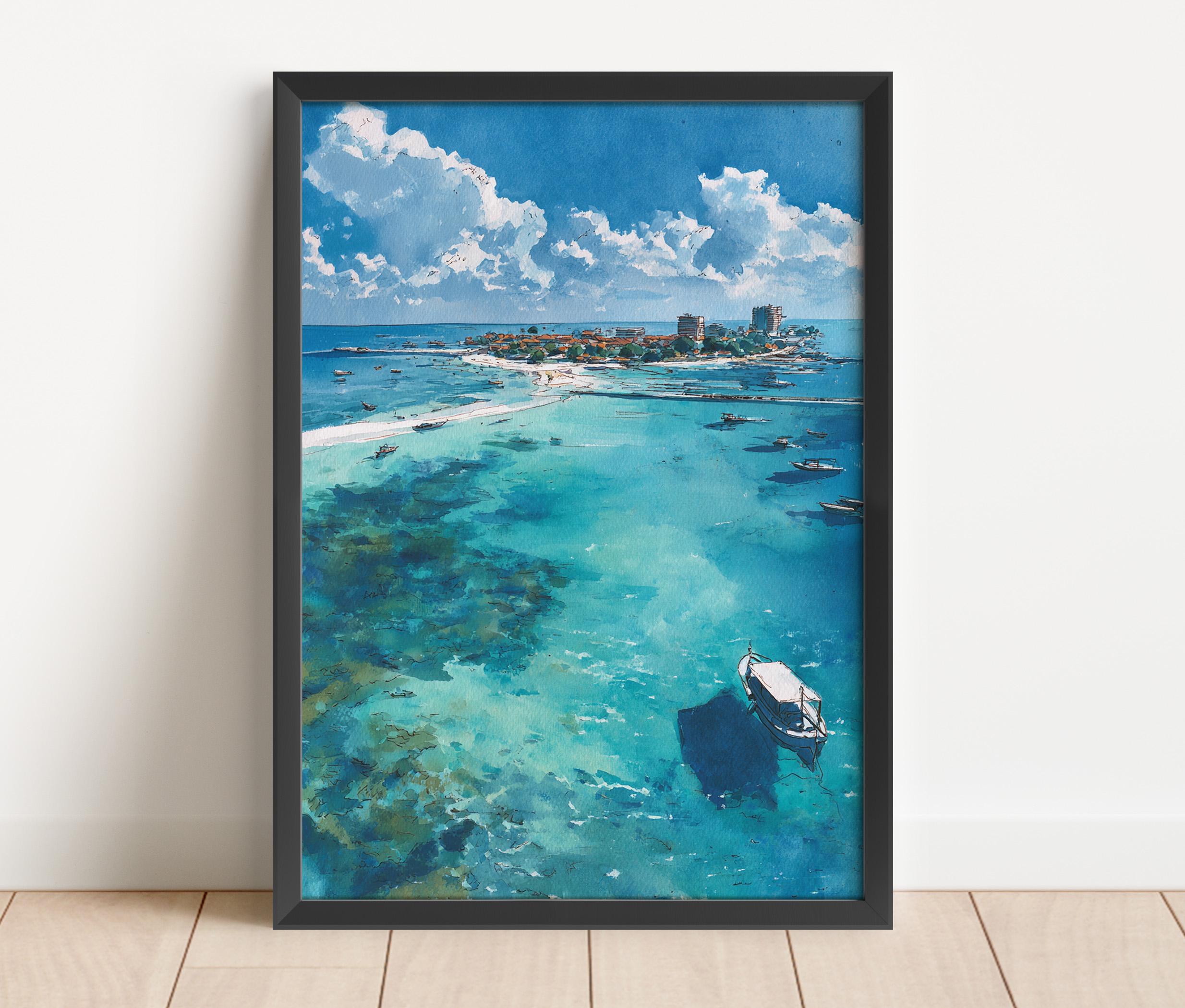 風景絵画　プリント　ocean blue dmacara 風景絵画 プリント ocean blue dmacara 風景絵画 プリント ocean blue