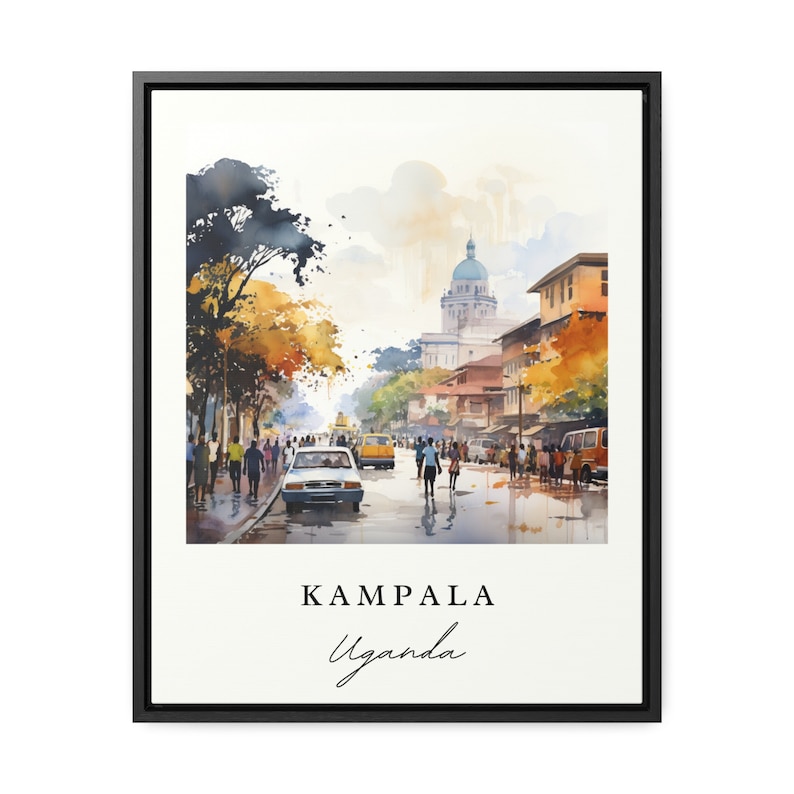Kampala Uganda Art Print – Cityscape Travel Poster image 5