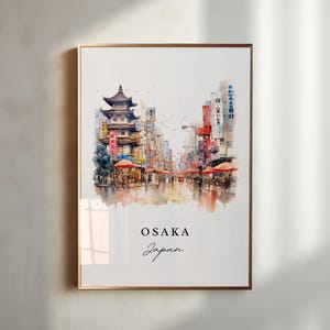 Osaka Japan wall art - Japan, Osaka poster, Osaka Wedding gift, Osaka Birthday present, Custom Text, Personalized Gift