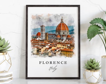 Florence Italy wall art - Italy, Florence print, Florence IT Wedding gift, Birthday present, Custom Text, Perfect Gift