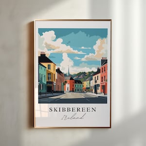 Skibbereen Ireland wall art - Ireland, Skibbereen poster, Skibbereen Wedding gift, Birthday present, Custom Text, Personalized Gift