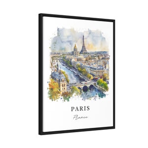 Arte mural de París, impresión de la Torre Eiffel, acuarela de París, regalo de Francia, impresión de viaje, póster de viaje, regalo de viaje, regalo de inauguración de la casa imagen 6