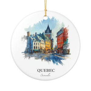 Quebec Canada Ornament: Unique Quebec City Souvenir, Quebec Xmas Decor, and Authentic Quebec Canada Gift