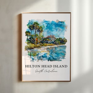 Hilton Head Island Art, Hilton Head Print, Hilton Head SC Watercolor, Hilton Head Gift, Travel Poster, Housewarming Gift
