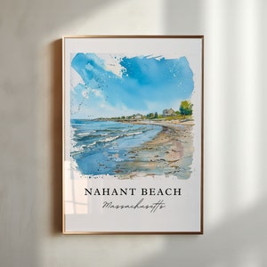 Nahant Strand Kunst, Nahant Druck, Massachussets Wandkunst, Cape Cod Geschenk, Reisedruck, Reiseposter, Einweihungsgeschenk