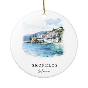 Skopelos Greece Ornament: Unique Skopelos Souvenir, Skopelos Xmas Decor, and Authentic Greece Gift