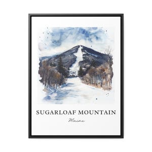 Sugarloaf Mountain ME Art, Sugarloaf Mtn Print, Carrabassett Valley, Franklin County ME Gift, Travel Poster, Housewarming Gift image 5