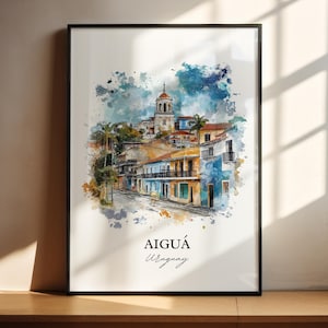 Aiguá Uruguay Wall Art, Maldonado Print, Uruguay Watercolor Art, Aiguá Uruguay Gift, Travel Print, Travel Poster, Housewarming Gift