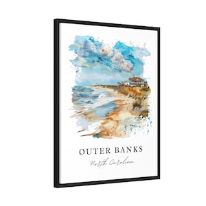 Outer Banks PNG Kunst, Outer Banks Druck, North Carolina Wandkunst, Outer Banks Geschenk, Reiseplakat, Einweihungsgeschenk Bild 6