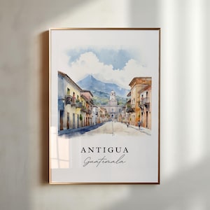 Antigua Guatemala wall art - Guatemala, Antigua poster, Antigua Wedding gift, Birthday present, Custom Text, Personalized Gift