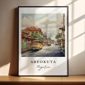Abeokuta Nigeria wall art - Nigeria, Abeokuta poster, Abeokuta gift, Nigeria Birthday present, Custom Text, Personalized Gift