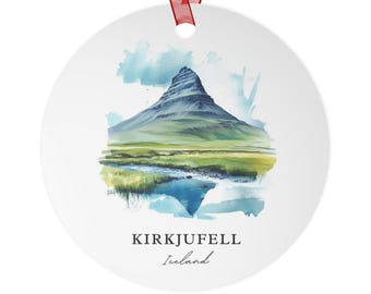 Kirkjufell Iceland Ornament: Unique Kirkjufell Souvenir, Kirkjufell Xmas Decor, and Authentic Kirkjufell Gift