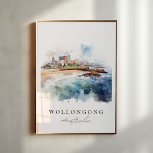 Wollongong Australia wall art - Australia, Wollongong poster, Wedding gift, Birthday present, Custom Text, Personalized Gift