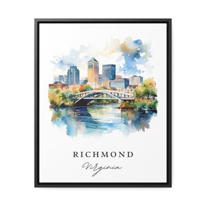 Richmond VA travel art - Virginia, Richmond poster, Wedding gift, Birthday present, Custom Text, Personalised Gift