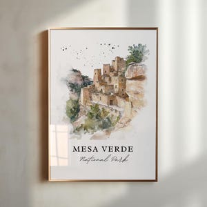 Mesa Verde Wall Art, Mesa Verde Print, Montezuma County Watercolor, Mesa Verde CO Gift, Travel Poster, Housewarming Gift