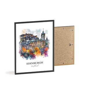 Edinburgh Wandbild, Edinburgh Druck, Schottland Aquarell Kunst, Edinburgh Schottland Geschenk, Reisedruck, Reiseplakat, Housewarming Geschenk Bild 8