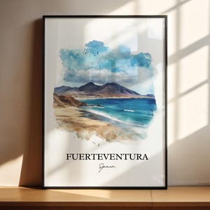 Fuerteventura Fuerteventura Reise Print Wandkunst Fuerteventura Wandbehang Home Décor Spanien Geschenk Kunstliebhaber Spanien Kunstliebhaber Geschenk Fuerteventura Poster