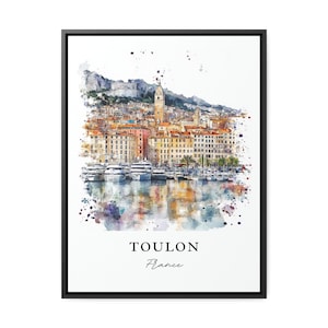 Toulon France Wall Art, Toulon Print, Toulon Watercolor Art, Var Region France Gift, Travel Poster, Housewarming Gift
