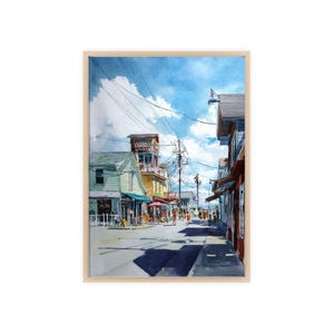 Wildwood NJ Watercolor Art Wildwood NJ Travel Print Wildwood Artwork Jersey Shore Decor South Jersey Wall Art image 7