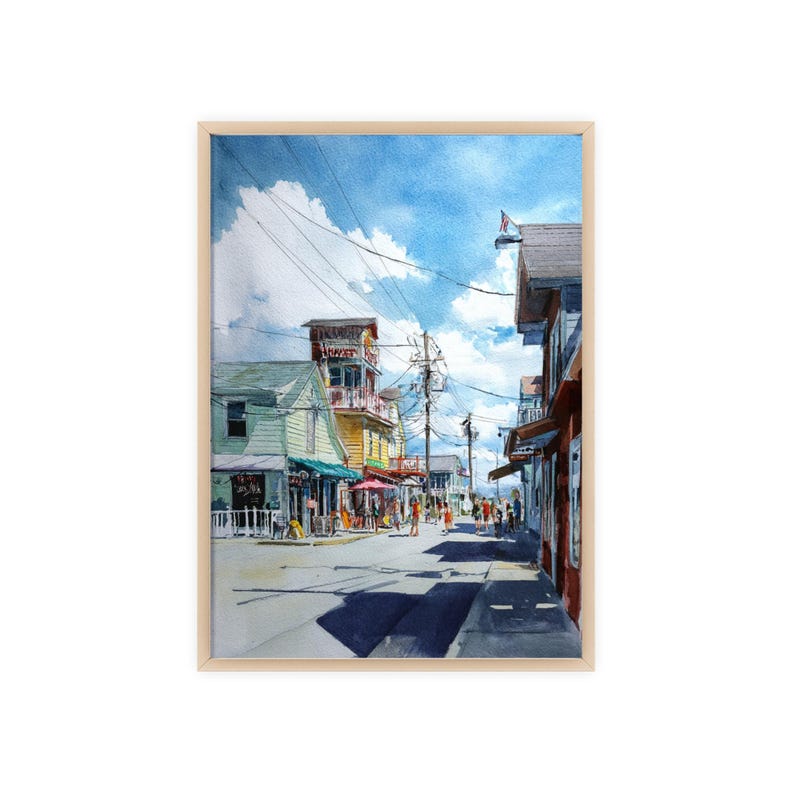 Wildwood NJ Watercolor Art Wildwood NJ Travel Print Wildwood Artwork Jersey Shore Decor South Jersey Wall Art image 7