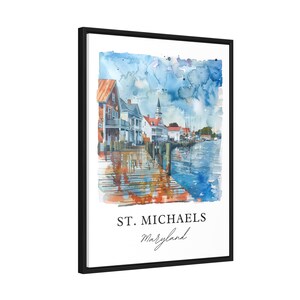 St. Michaels MD Wall Art, St. Michaels Print, St. Michaels Watercolor, St. Michaels MD Gift, Travel Poster, Housewarming Gift image 6