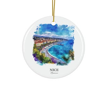 Décoration Nice France : souvenir unique de Nice France, décoration de Noël du sud de la France et cadeau authentique du sud de la France