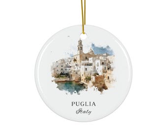 Adorno de Apulia (Italia): souvenir único de Apulia, decoración navideña de Apulia (Italia) y auténtico regalo de Navidad de Apulia (Italia).